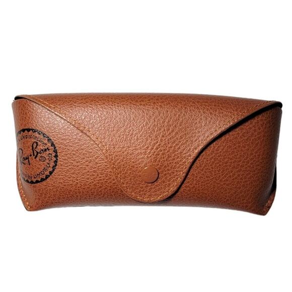 RAY BAN Original Brown Leather Medium Case - Picture 1 of 7